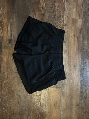 Athleta Mesh Racer Run Short Black Pockets Medium